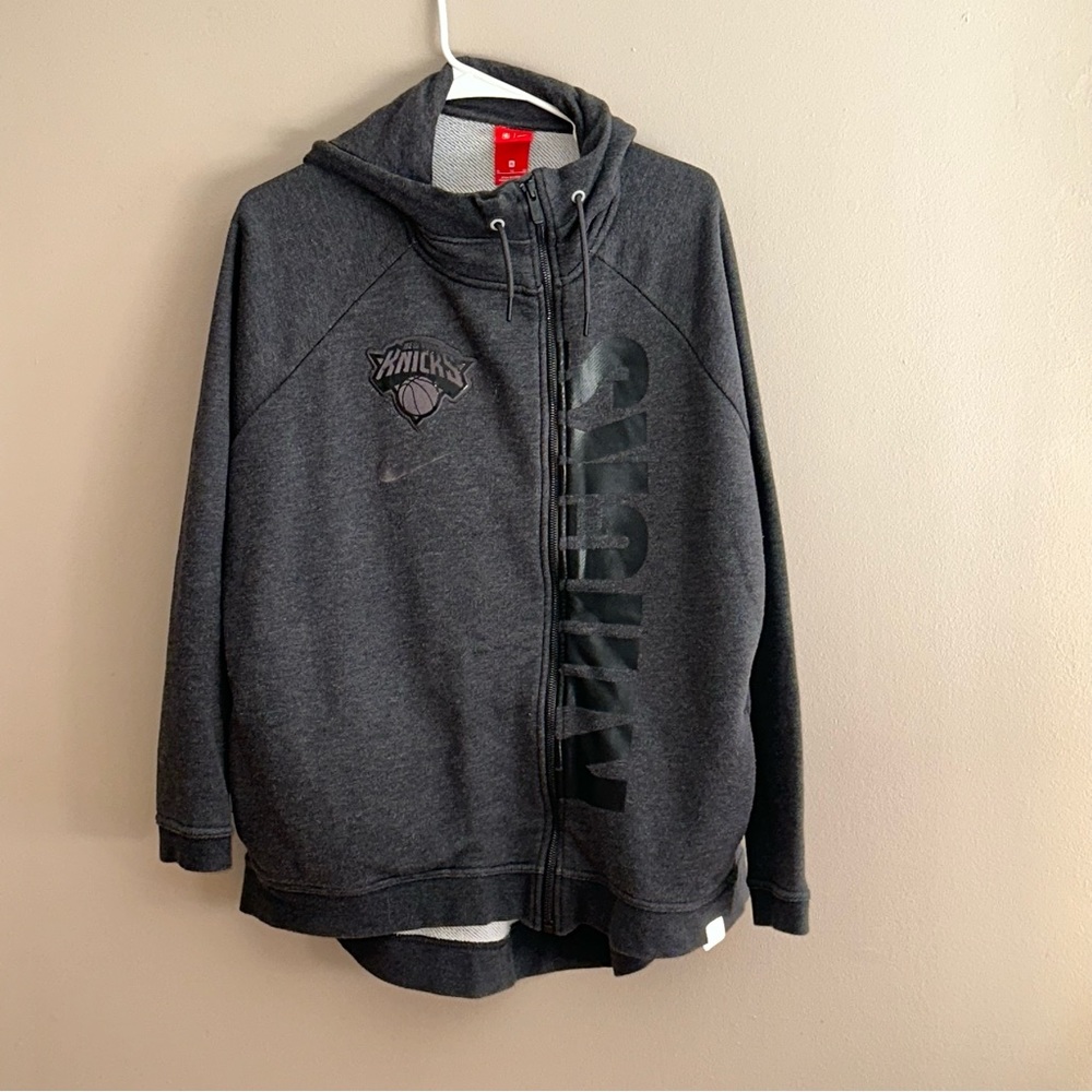 Nike New York Knicks Modern NBA Cape Women's XL All Black Full Zip Hoodie